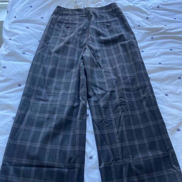 Plaid madewell Harlow wide leg pants, new with tags never worn. - Picture 2 of 5